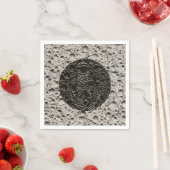 Serviette En Papier Astronaute sur la Lune Espace Noir & Gris (En situation)