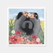 Serviette En Papier ATASH IN LIGHT Black - Chemises Blue Chow Dog (Devant)