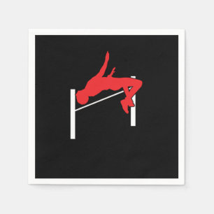 Serviette En Papier Athlète de saut en hauteur Cadeau Barre de saut