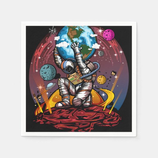 Serviette En Papier Atlas Space Man (Devant)