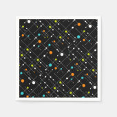 Serviette En Papier Atomic de l'espace noir de l'Hipster (Devant)