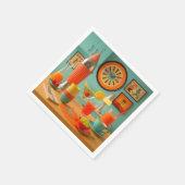 Serviette En Papier Atomic Retro Futuristic Martini Breakfast Bar (Coin)