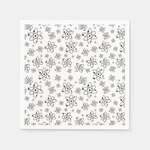 Serviette En Papier Atoms Rétro Motif d'âge atomique