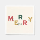 Serviette En Papier Attaché avec Joyeux Noël (Devant)