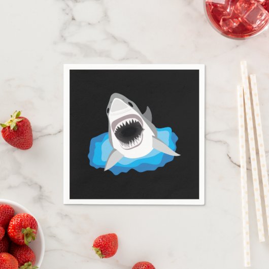 Serviette En Papier Attaque de requin - Grand requin blanc (En situation)