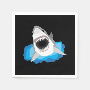 Serviette En Papier Attaque de requin - Grand requin blanc