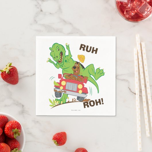 Serviette En Papier Attaque Scooby Doo T-Rex (En situation)