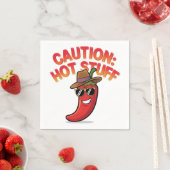 Serviette En Papier Attention : Conception de piment chaud - Piment Fu (En situation)