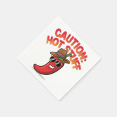 Serviette En Papier Attention : Conception de piment chaud - Piment Fu (Coin)