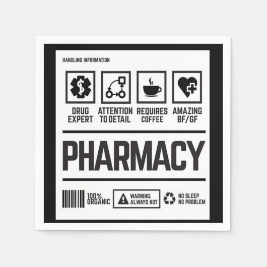 Serviette En Papier Attention des experts en pharmacie aux détails (Devant)