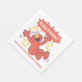 Serviette En Papier Attention Elmo qui rit à l'approche (Coin)