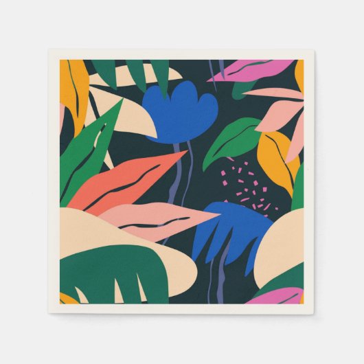 Serviette En Papier Attention motif tropical Getter (Devant)