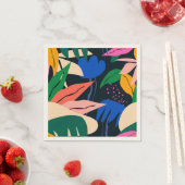 Serviette En Papier Attention motif tropical Getter (En situation)