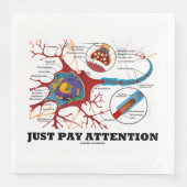 Serviette En Papier Attention Neurone Synapse Neurotransmetteur (Devant)