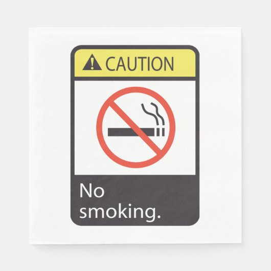 Serviette En Papier Attention : Signal anti-tabac (Devant)