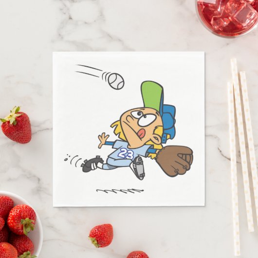 Serviette En Papier Attraper Un Baseball (En situation)