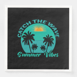 Serviette En Papier Attrapez la vague Vibe d'été