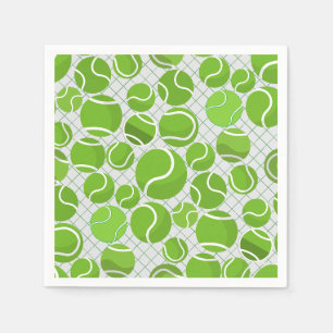 Serviette En Papier Attrapez le Motif de Tennis Balls. LGrey BG