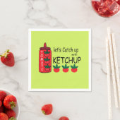 Serviette En Papier Attrapons-nous avec Ketchup Party (En situation)