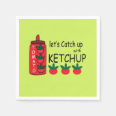 Serviette En Papier Attrapons-nous avec Ketchup Party (Devant)
