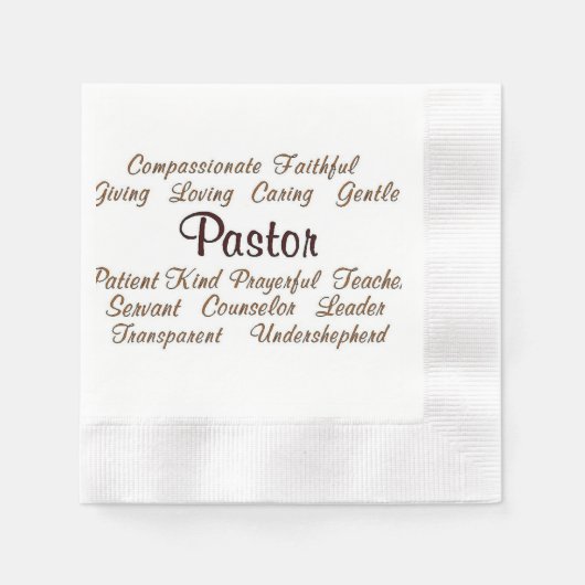 Serviette En Papier Attributs du pasteur (Devant)