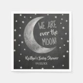 Serviette En Papier Au-Dessus De La Lune | Baby shower serviettes (Devant)