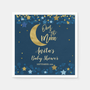 Serviette En Papier Au-dessus de la Parties scintillant d'or du Baby s