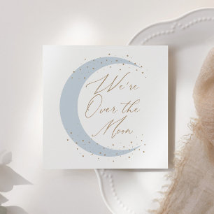 Serviette En Papier Au-dessus du Baby shower des Garçons Bleus Lune