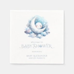 Serviette En Papier Au-Dessus Du Baby shower Lune