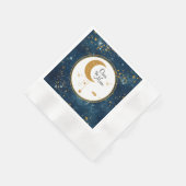 Serviette En Papier Au-Dessus Du Baby shower Spatial Lune (Coin)