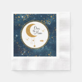 Serviette En Papier Au-Dessus Du Baby shower Spatial Lune (Devant)