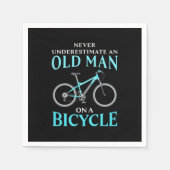 Serviette En Papier Au Old Man On A Bicycle (Devant)