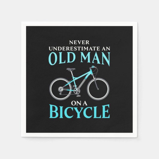 Serviette En Papier Au Old Man On A Bicycle (Devant)
