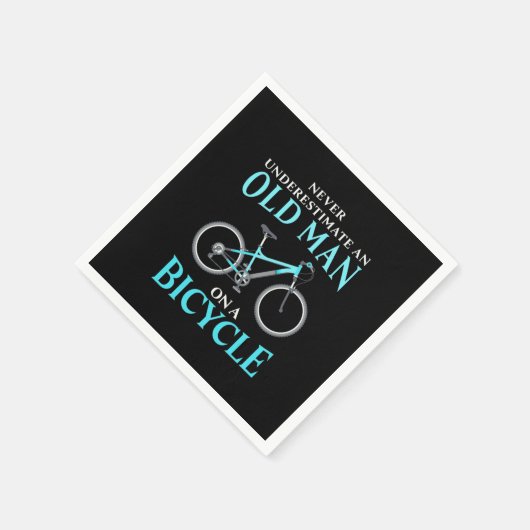 Serviette En Papier Au Old Man On A Bicycle (Coin)