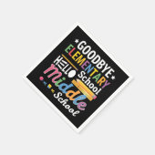 Serviette En Papier Au revoir école primaire Bonjour collège (Coin)