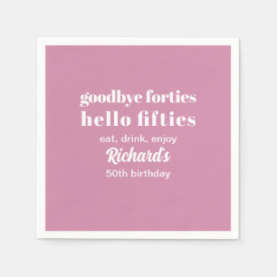 Serviette En Papier Au revoir Quarante Bonjour Cinquante-dixième fête