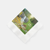 Serviette En Papier Aube à la forêt inventée (Coin)
