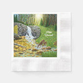 Serviette En Papier Aube à la forêt inventée (Devant)
