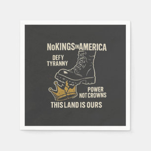 Serviette En Papier Aucun roi en Amérique 4 juillet anti-Trump