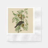 Serviette En Papier Audubon American Crow Black Bird (Devant)