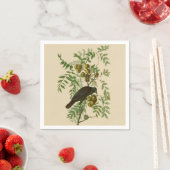 Serviette En Papier Audubon American Crow Black Bird (En situation)