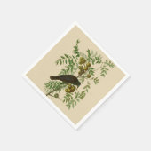 Serviette En Papier Audubon American Crow Black Bird (Coin)