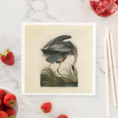 Serviette En Papier Audubon Great Blue Heron Marsh Bird (En situation)