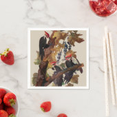 Serviette En Papier Audubon Peinture d'Oiseaux Pic Pilé (En situation)