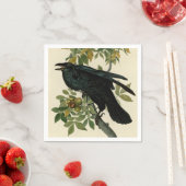 Serviette En Papier Audubon Raven Oiseau classique (En situation)