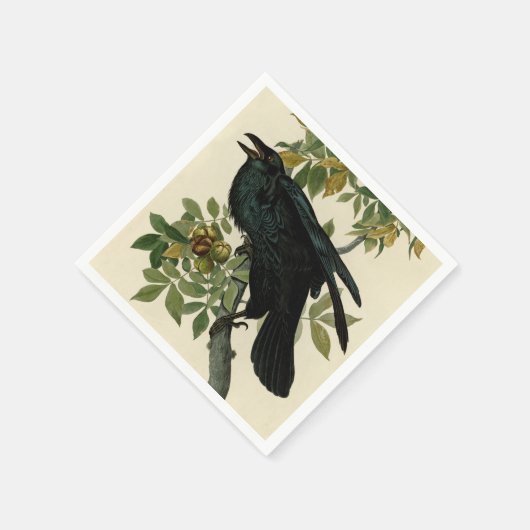Serviette En Papier Audubon Raven Oiseau classique (Coin)