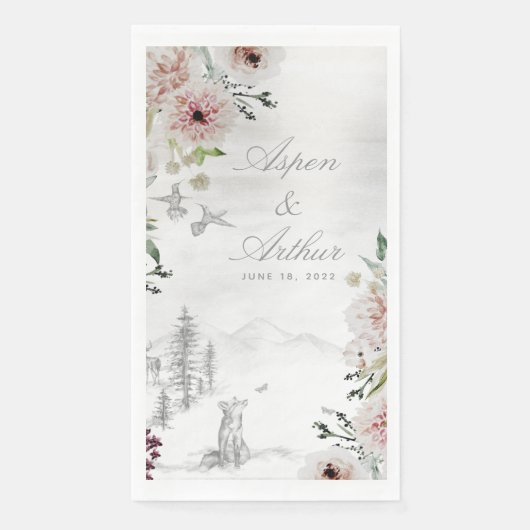 Serviette En Papier Aura De La Nature Dîner Mariage Napkins (Devant)