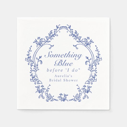 Serviette En Papier AURELIA Chinoiserie Quelque chose de bleu Fête des (Devant)