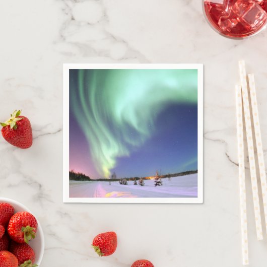 Serviette En Papier Aurora - Belles aurores nordiques (En situation)