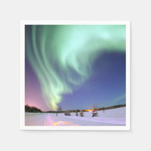 Serviette En Papier Aurora - Belles aurores nordiques